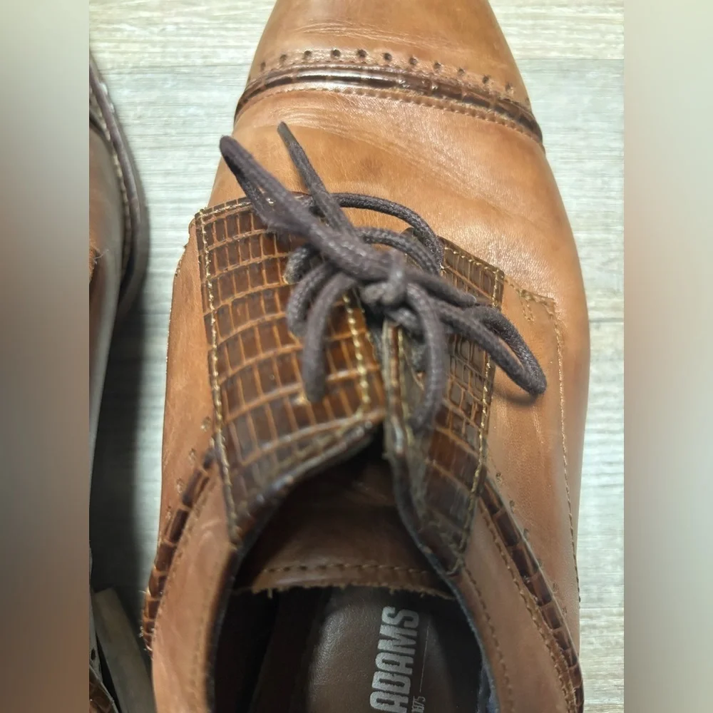 Stacy Adams Brown Leather Wing Tip Oxford